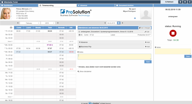 prosolution go web times view